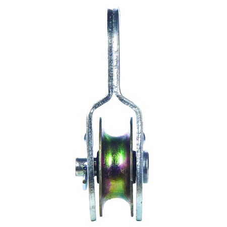 Campbell Chain & Fittings Campbell 1-1/2 in. D Zinc Plated Steel Fixed Eye Single Sheave Rigid Eye Pulley T7550401